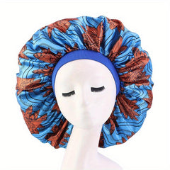 African Style Printed Satin Lined Bonnet for Women Large Size