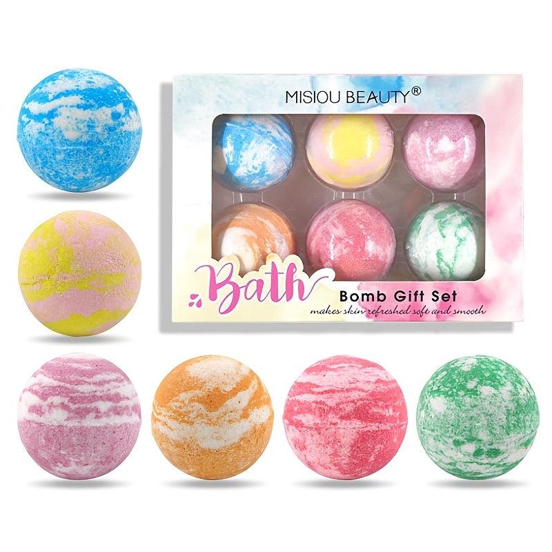 6 Pcs Bath Bomb Set Natural Bubble Bathbombs 70g