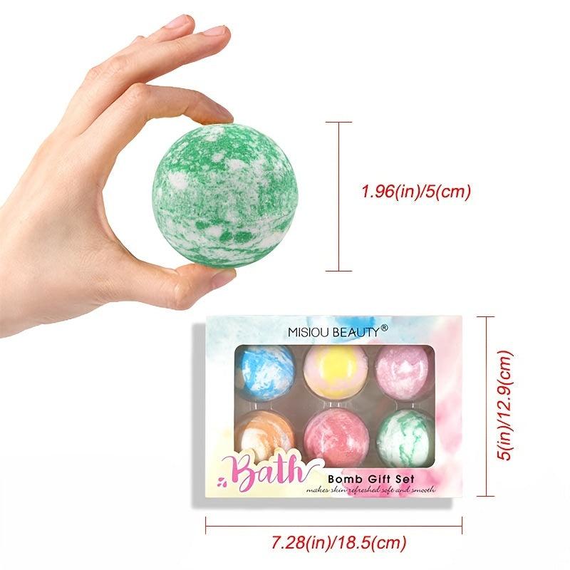 6 Pcs Bath Bomb Set Natural Bubble Bathbombs 70g