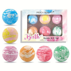 6 Pcs Bath Bomb Set Natural Bubble Bathbombs 70g