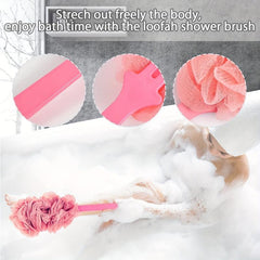 Long Handle Bath Body Brush Shower Loofah Back Scrubber