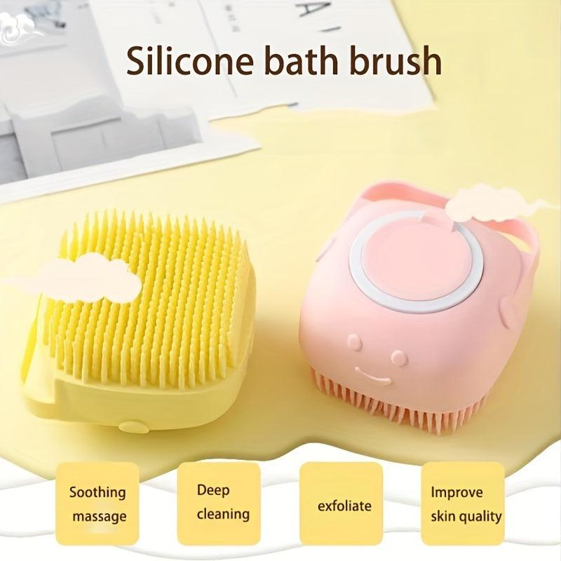 Silicone Bath Brush Exfoliator Soft Body Towel Brush
