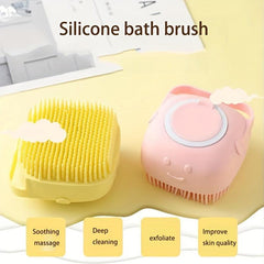 Silicone Bath Brush Exfoliator Soft Body Towel Brush
