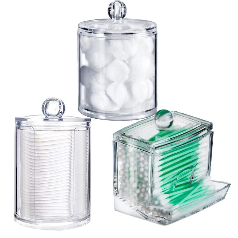 3 Pack Swab Dispenser 8 10 10 Oz Holder Organizer Canister Apothecary Jars
