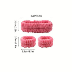 Anti Wet Hair Band & Wristband Set for SPA Solid & Absorbent