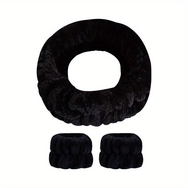 Anti Wet Hair Band & Wristband Set for SPA Solid & Absorbent