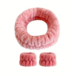 Anti Wet Hair Band & Wristband Set for SPA Solid & Absorbent