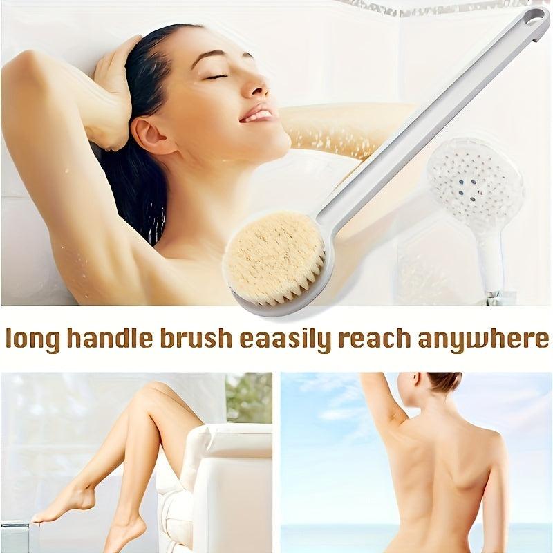 Long Handle Bath Sponge Shower Brush Soft Mesh Back Scrubber
