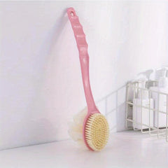 Soft Loofah and Bristles Bath Body Brush for Women and Men