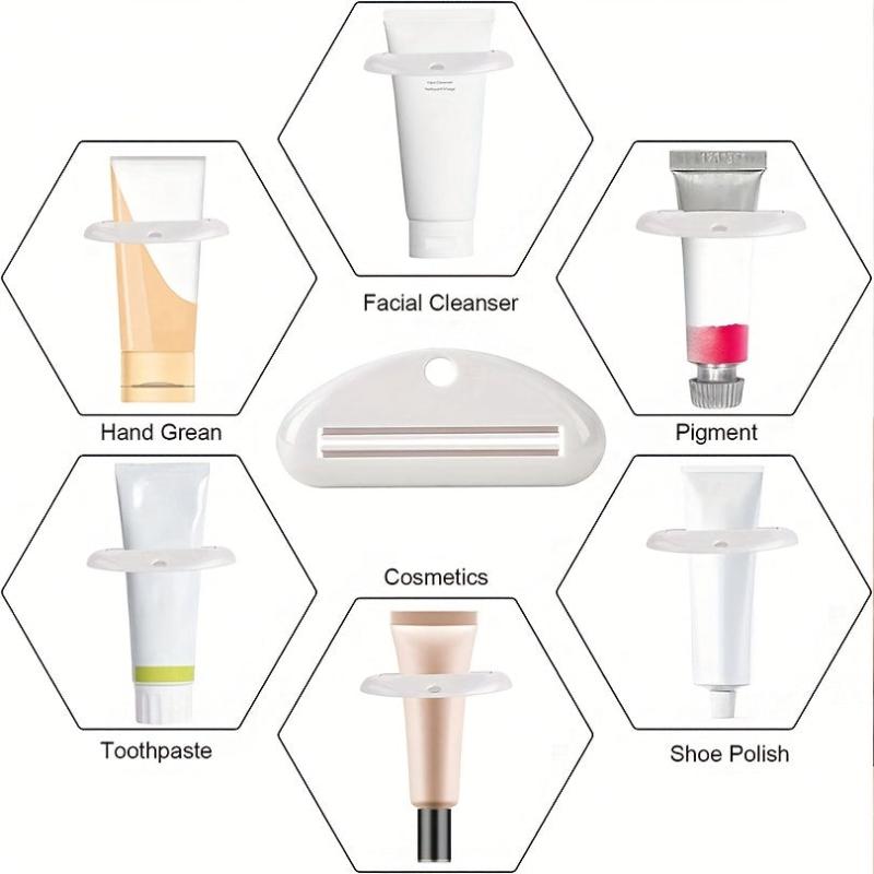 4pcs Toothpaste Tube Squeezer Dispenser Plastic Holder
