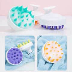 4pcs Dual Soft Silicone Shower Scrubber Massage Brush