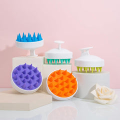 4pcs Dual Soft Silicone Shower Scrubber Massage Brush