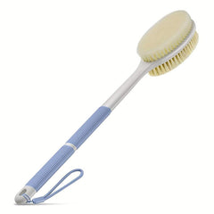 Anti-Slip Long Handle Back Scrubber for Shower with Soft Bristles