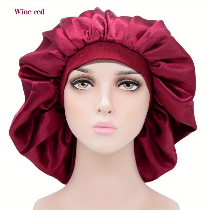 Silky Satin Long Hair Bonnet for Sleeping Chemo - Jumbo Size