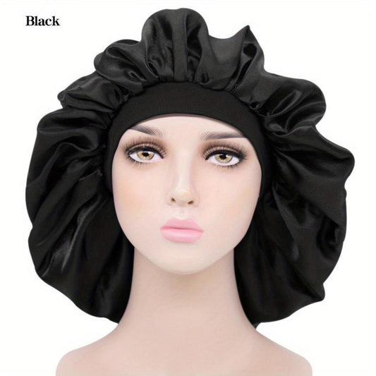 Silky Satin Long Hair Bonnet for Sleeping Chemo - Jumbo Size