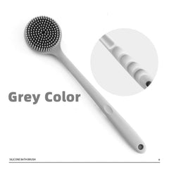Soft Silicone Brush Back Scrubber Shower Bath Wash Pad Body Brush