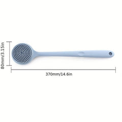 Soft Silicone Brush Back Scrubber Shower Bath Wash Pad Body Brush