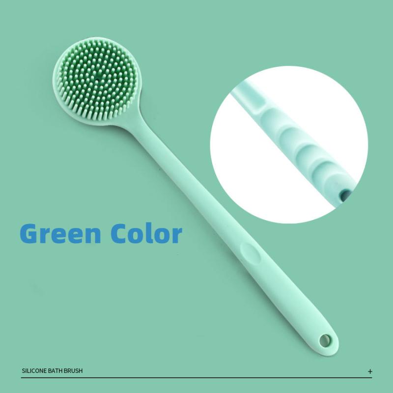 Soft Silicone Brush Back Scrubber Shower Bath Wash Pad Body Brush
