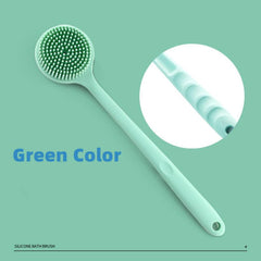 Soft Silicone Brush Back Scrubber Shower Bath Wash Pad Body Brush
