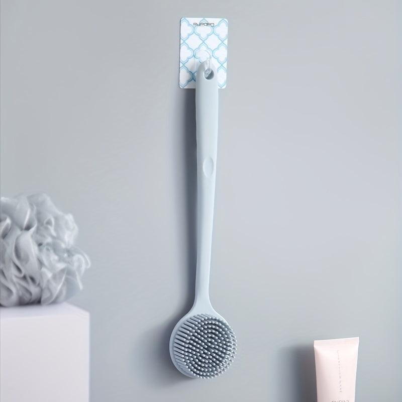Soft Silicone Brush Back Scrubber Shower Bath Wash Pad Body Brush