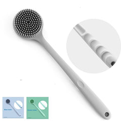 Soft Silicone Brush Back Scrubber Shower Bath Wash Pad Body Brush
