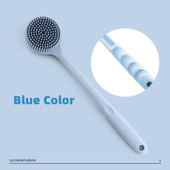Soft Silicone Brush Back Scrubber Shower Bath Wash Pad Body Brush