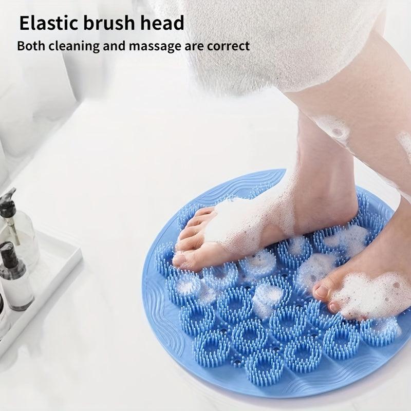 Bathroom Stickers Wall Rubbing Back Bath Brush Suction Cup Lazy Stickers