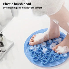 Bathroom Stickers Wall Rubbing Back Bath Brush Suction Cup Lazy Stickers