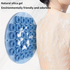 Bathroom Stickers Wall Rubbing Back Bath Brush Suction Cup Lazy Stickers