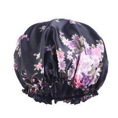 Floral Pattern Hair Bonnet Satin Bonnet For Sleeping