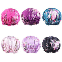 Floral Pattern Hair Bonnet Satin Bonnet For Sleeping