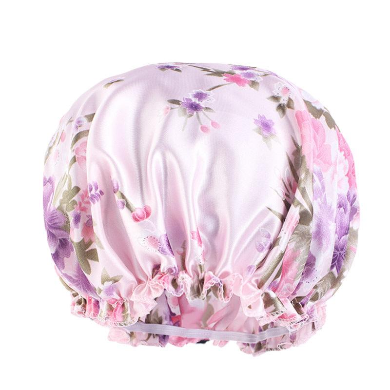 Floral Pattern Hair Bonnet Satin Bonnet For Sleeping