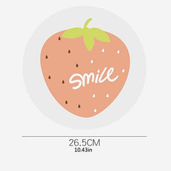 Reusable Plastic Shower Cap with Fruits Print for Women Waterproof