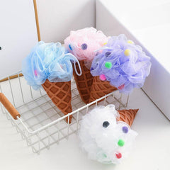 Ice Cream Bath Loofah Foaming Shower Sponge Mesh Brush