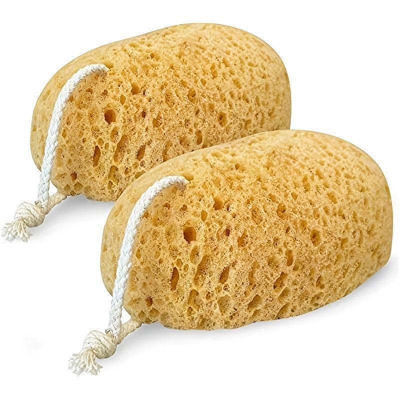 2pcs Exfoliating Loofah Luffa Body Scrubber for Shower Spa Facial Cleansing