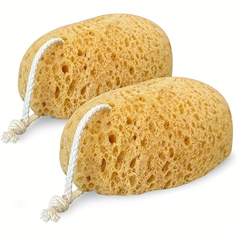 2pcs Exfoliating Loofah Luffa Body Scrubber for Shower Spa Facial Cleansing