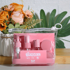 7 Pcs Portable Travel Bottle Set For Toiletries - Shampoo, Conditioner, Lotion