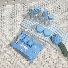 7 Pcs Portable Travel Bottle Set For Toiletries - Shampoo, Conditioner, Lotion