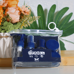 7 Pcs Portable Travel Bottle Set For Toiletries - Shampoo, Conditioner, Lotion