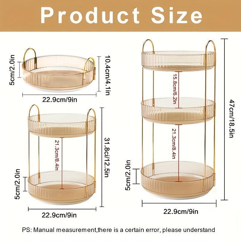 Large Capacity Rotating Makeup Organizer for Bathroom