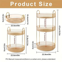 Large Capacity Rotating Makeup Organizer for Bathroom