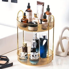 Large Capacity Rotating Makeup Organizer for Bathroom