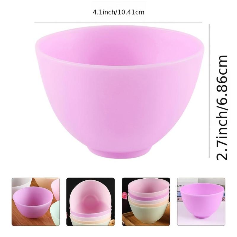 3pc Silicone Facial Mud Bowl DIY Face Mixing Bowl for Home Salon Spa