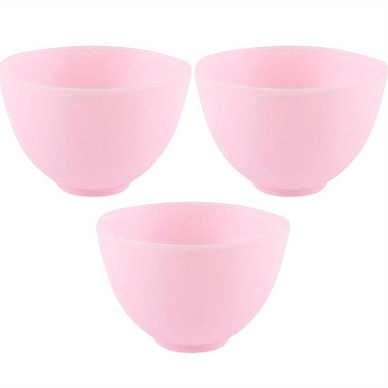 3pc Silicone Facial Mud Bowl DIY Face Mixing Bowl for Home Salon Spa