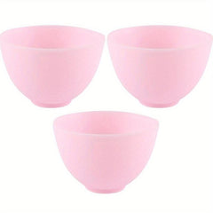 3pc Silicone Facial Mud Bowl DIY Face Mixing Bowl for Home Salon Spa