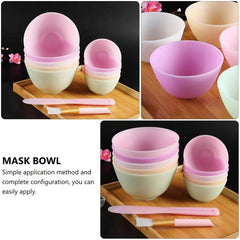 3pc Silicone Facial Mud Bowl DIY Face Mixing Bowl for Home Salon Spa