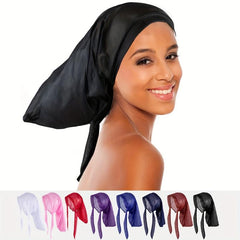 4pcs Satin Bonnet Hair Care Wrap Cap Sleep Caps For Women