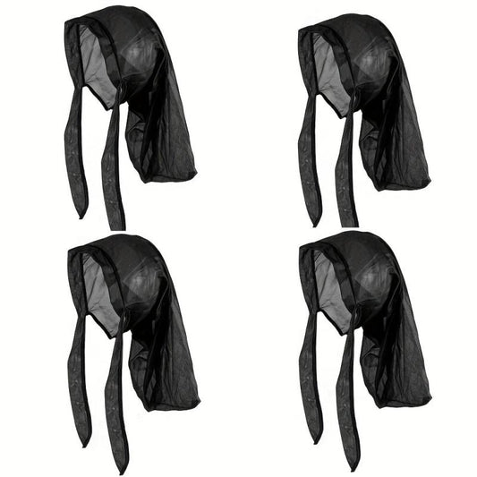 4pcs Satin Bonnet Hair Care Wrap Cap Sleep Caps For Women