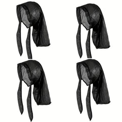 4pcs Satin Bonnet Hair Care Wrap Cap Sleep Caps For Women