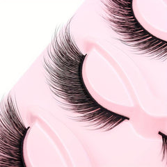 5 Pairs Cat Eye Lashes Winged End Eye Elongated Eyelashes Fox Eye Lashes